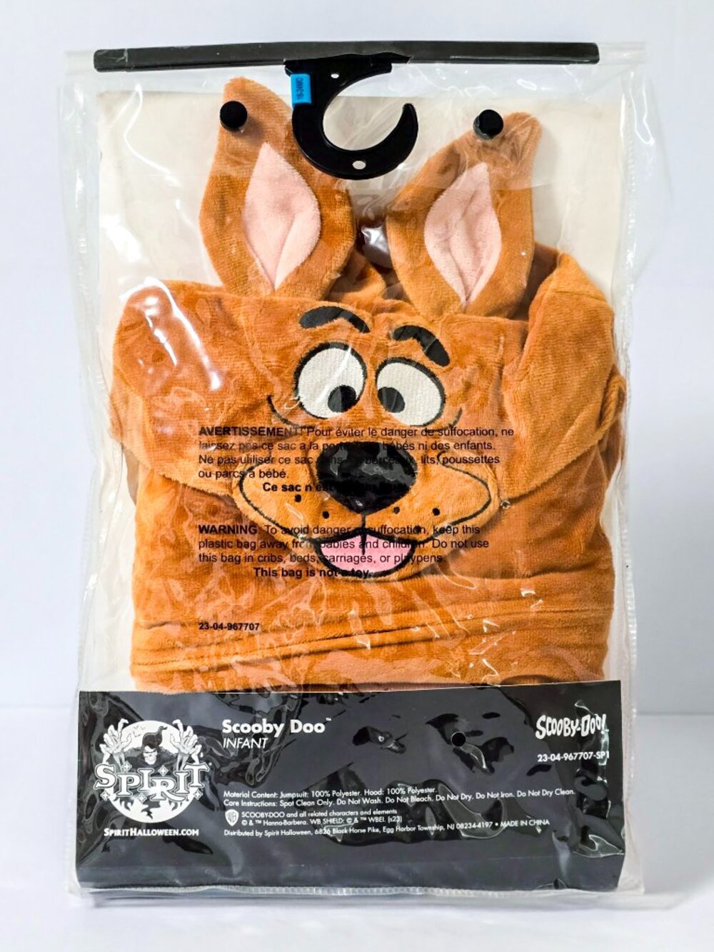 Spirit Halloween Baby Scooby-Doo Costume 2 Piece Jumpsuit & Hood 18-24 Mos. - Picture 3 of 9